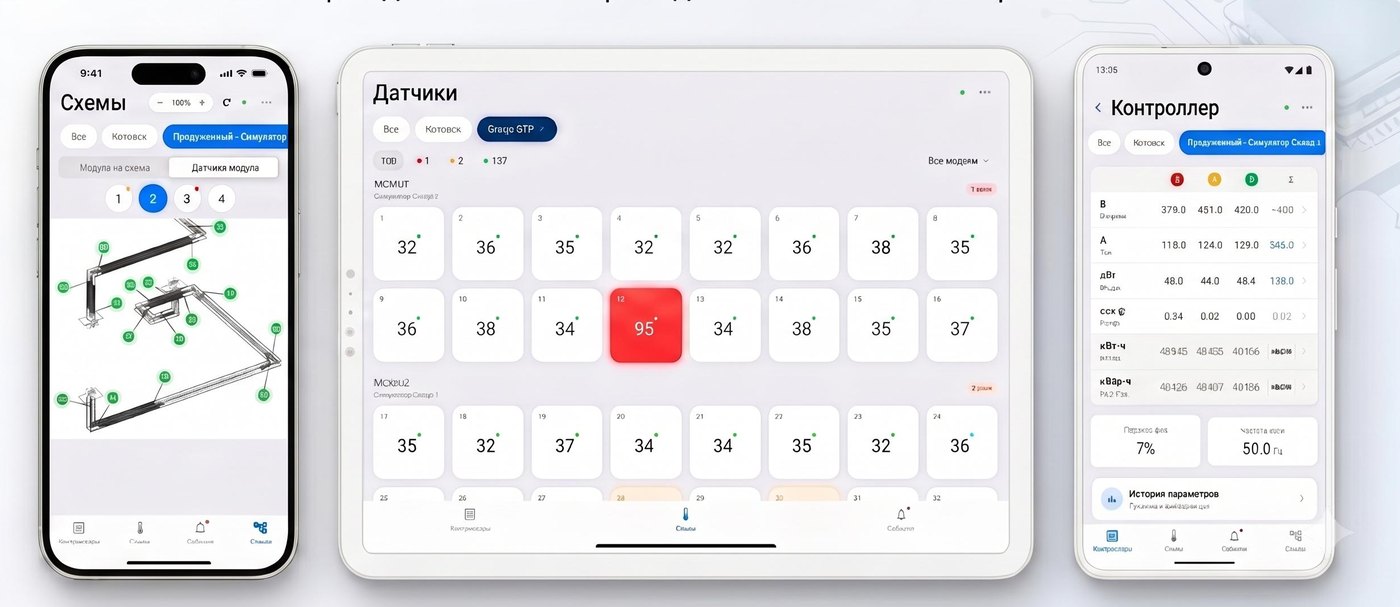Приложение на телефоне, планшете и втором телефоне